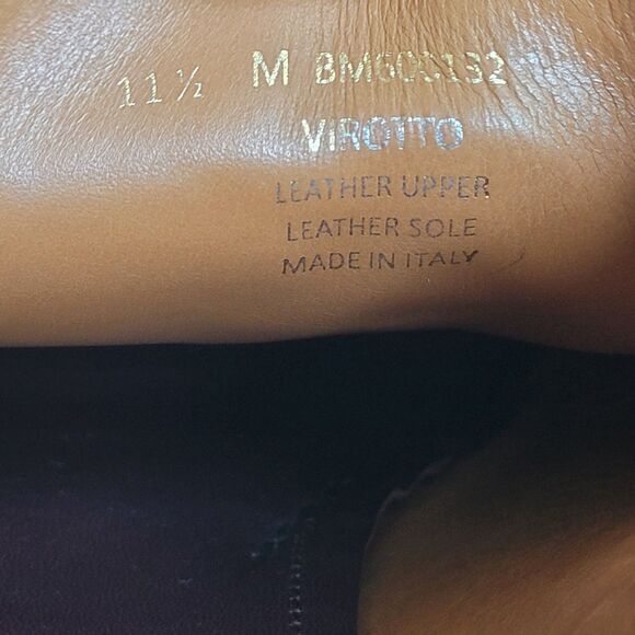 Bruno Magli Italian Made Brown Leather Lace Up Loafers Men's Size 11.5 - Picture 11 of 16